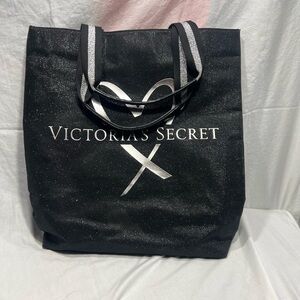 Victoria's Secret Black and Silver Tote
